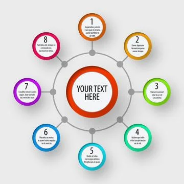 Circular infographic template, vector illustration, eps 10 Stock Illustration