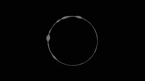 Circular interface audio voice music sound spectrum equalizer . Animation on Stock Footage 157557575