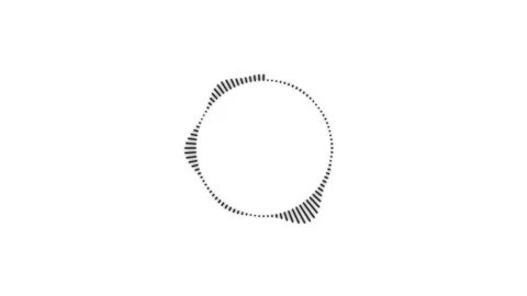 Circular interface audio voice sound spectrum equalizer animation Stock Footage 321240222