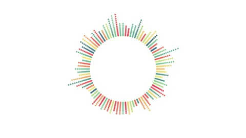 Circular interface hud music equalizer Video stock 109081647