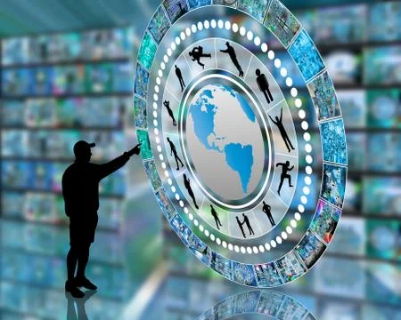 Circular interface Stock Illustration