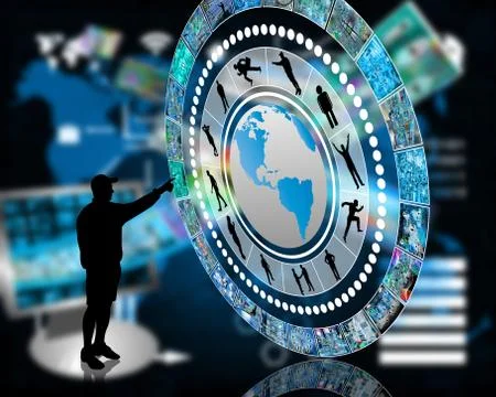 Circular interface 스톡 일러스트