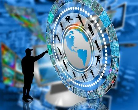 Circular interface Stock Illustration