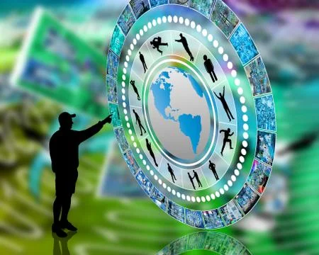 Circular interface Stock Illustration