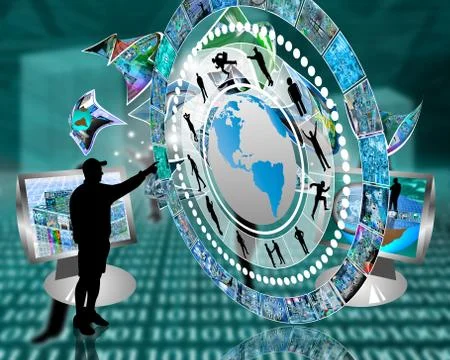 Circular interface Stock Illustration