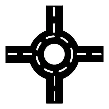 Circular intersection icon, simple style. イラスト素材