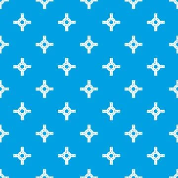 Circular intersection pattern seamless blue イラスト素材