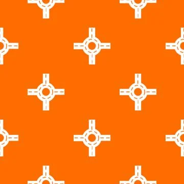 Circular intersection pattern vector orange Ilustração Stock