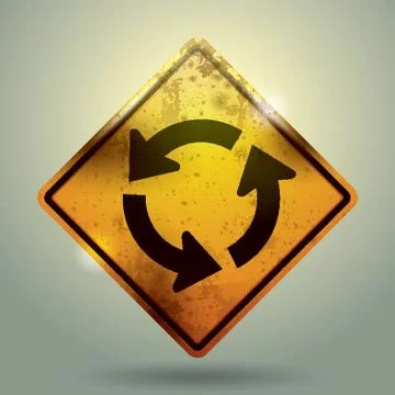 Circular Intersection  Sign Stockillustratie