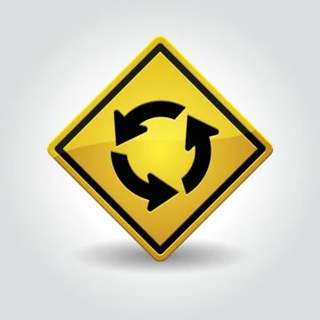 Circular Intersection Sign イラスト素材