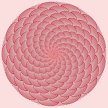 Circular Japanese wave seamless pattern background vector Master Illustrazione stock