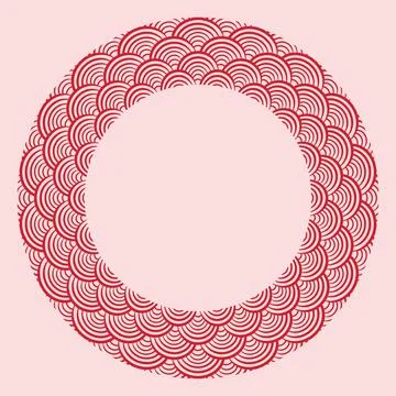 Circular Japanese wave seamless pattern background vector Master Stock Illustration