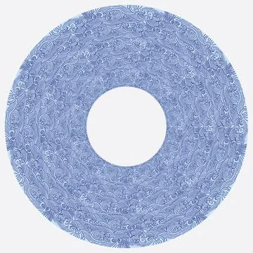 Circular Japanese wave seamless pattern background vector Stock Illustration