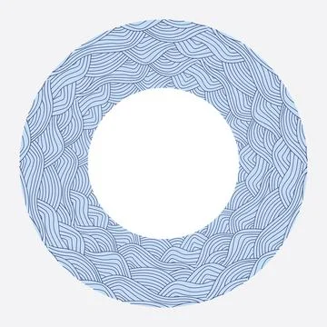 Circular Japanese wave seamless pattern background vector Stock Illustration