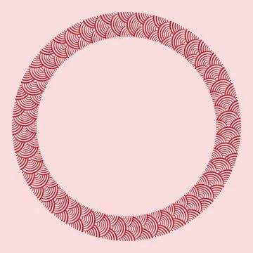 Circular Japanese wave seamless pattern background vector Master Illustrazione stock