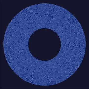 Circular Japanese wave seamless pattern background vector Stock Illustration