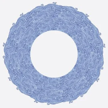Circular Japanese wave seamless pattern background vector 스톡 일러스트