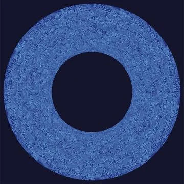 Circular Japanese wave seamless pattern background vector Illustrazione stock