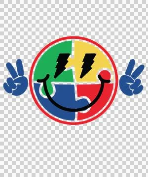Circular Jigsaw Puzzle Piece Icon With Hand Peace gesturing Stock Illustration