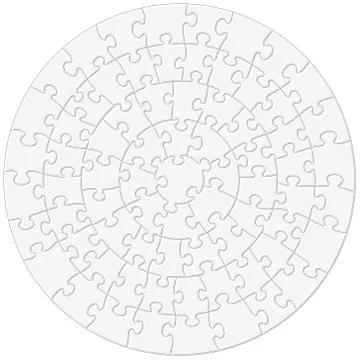 Circular jigsaw puzzle vector illustration イラスト素材