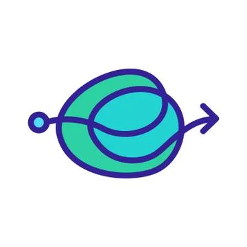 Circular knot icon vector outline illustration Illustrazione stock