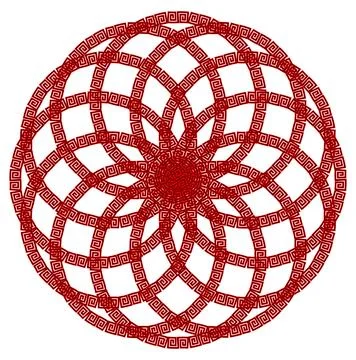 Circular Knot Style Pattern Stock Illustration