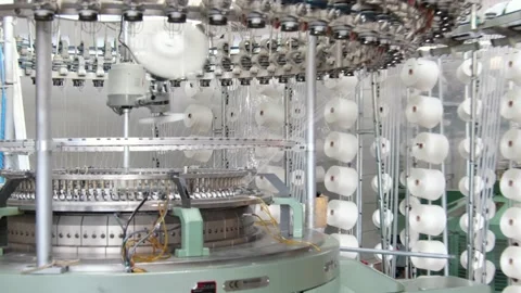 Circular kntitting machine Stock Footage 131812049