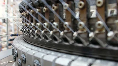 Circular kntitting machine Stock Footage 131820736