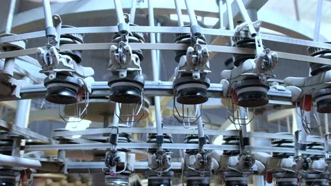 Circular kntitting machine Stock Footage 131820787