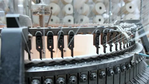 Circular kntitting machine Stock Footage 131820822