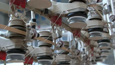 Circular kntitting machine Stock Footage 131821210