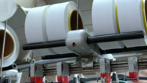 Circular kntitting machine Stock Footage 131821487