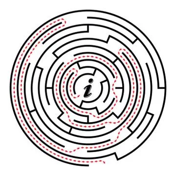 Circular labyrinth Stock Illustration