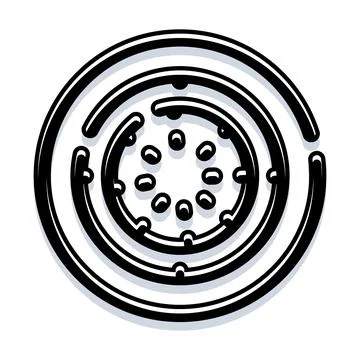 Circular labyrinth symbol representing complex business journey Stock-Illustration