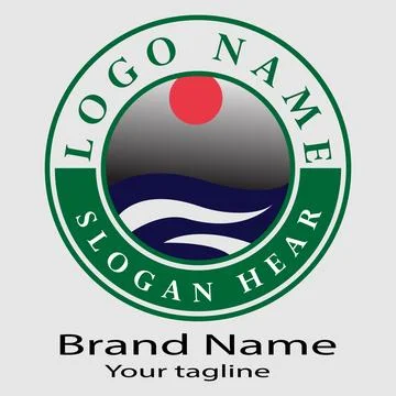 Circular Landscape logo Stock Illustration