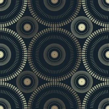 Circular large scale seamless pattern Stock Illustration