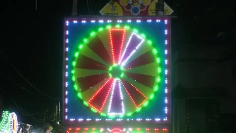 Circular LED light display Vídeo Stock 326327653