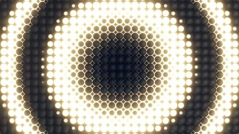 Circular LED lights with abstract aesthetic, modern design, creating mesmerizing Illustration