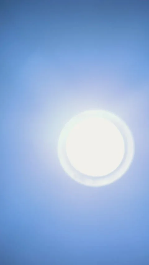 Circular LED Strobe Light Flashing On And Off In Darkness Stock Footage 330252469