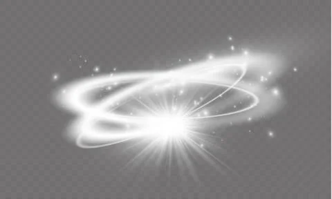 Circular lens flare transparent light effect. Abstract cross ellipse. Rotational Stock Illustration