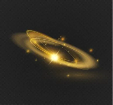 Circular lens flare transparent light effect. Abstract cross ellipse. Rotational Stock Illustration