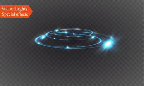 Circular lens flare transparent light effect. Abstract cross ellipse. Rotational Stock Illustration