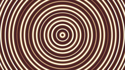 Circular light pattern with concentric circles in warm Stock Footage 339518567