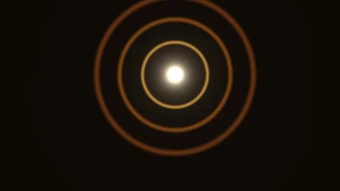Circular light patterns add depth to a dark background Stock Footage 338298654