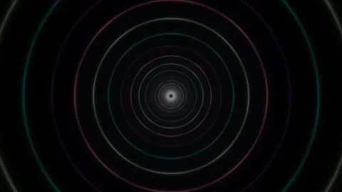 Circular light patterns create a hypnotic visual effect in Stock Footage 338028346