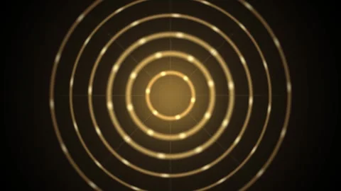 Circular light patterns move gracefully in dark background Stock Footage 340195798