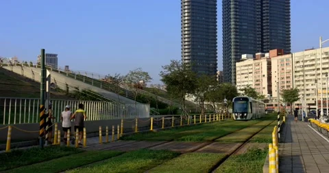 Circular Light Rail System Kaohsiung of Taiwan Stock Footage 220496988