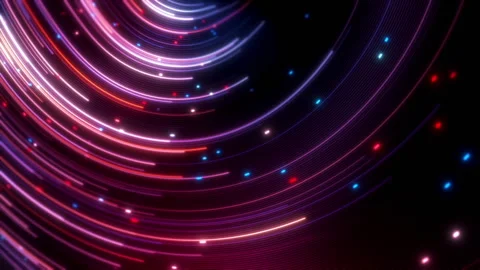 Circular Light Trails Animation Stock Footage 279916010