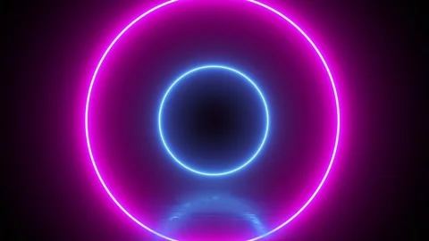 Circular light tunnel loop Stock Footage 254740066