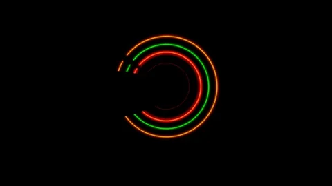 Circular lights flickering Stock Footage 124845894